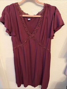 Burgundy dress